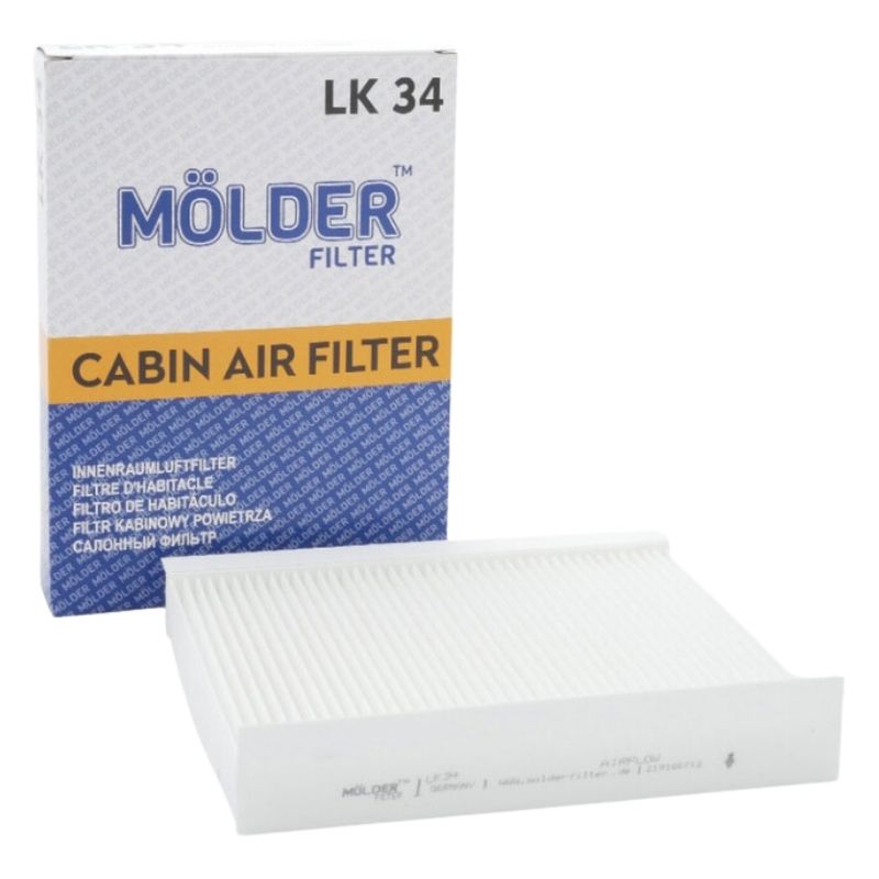 Фільтр салону Molder FIAT DOBLO/PUNTO 01 (аналог WP9130/LA144/CU2335) (LK34)