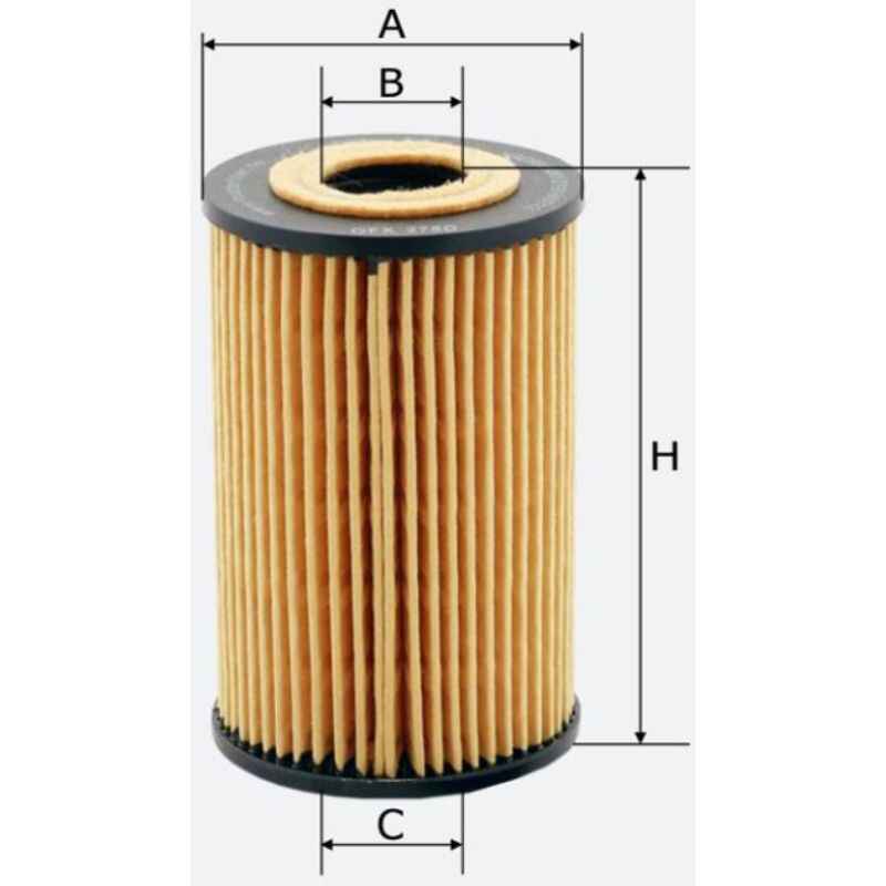 Фільтр масляний Molder для Audi Seat Skoda Volkswagen 1.6TDI (WL7476/OX388DE/HU7008Z) (OFX278D)