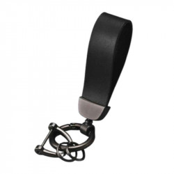 Брелок для ключів авто шкіряний RG з карабіном чорний (BR-6BL)