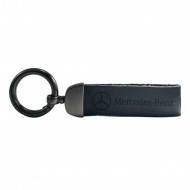 Брелок для ключів авто шкіряний RG з карабіном графітовий Mercedes (BR-4GrMer)