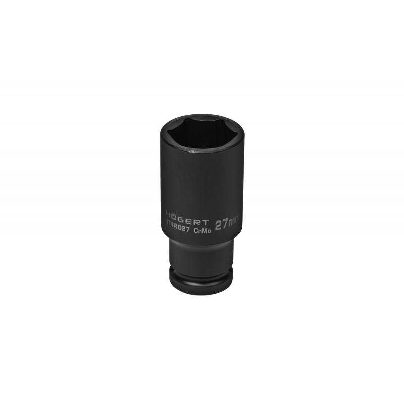 Головка торцева ударна глибока шестигранна 1/2" 27 мм DIN 3121 CrMo Hogert (HT4R027)