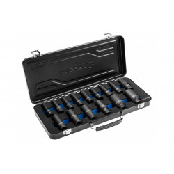 Набір ударних глибоких шестигранних головок 1/2" 15 шт Hogert (HT4R049)