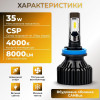 Светодиодные лампы H11 для авто Carlamp Smart Vision Led автолампы 8000 Lm 4000 K (SM11Y)
