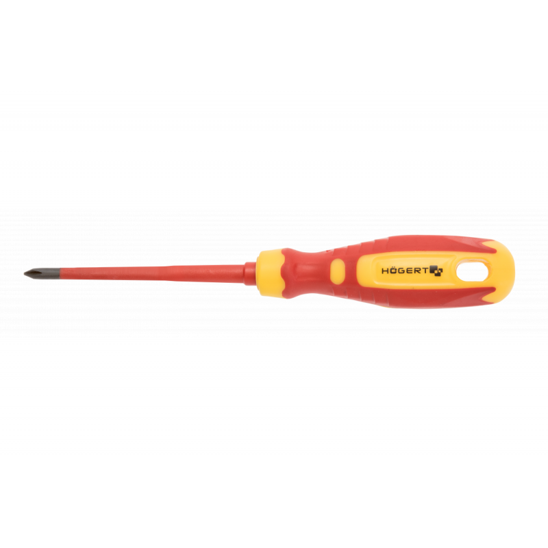 Викрутка діелектрична хрестова PZ2 100 мм 1000 V сталь CrMo Hogert (HT1S969)