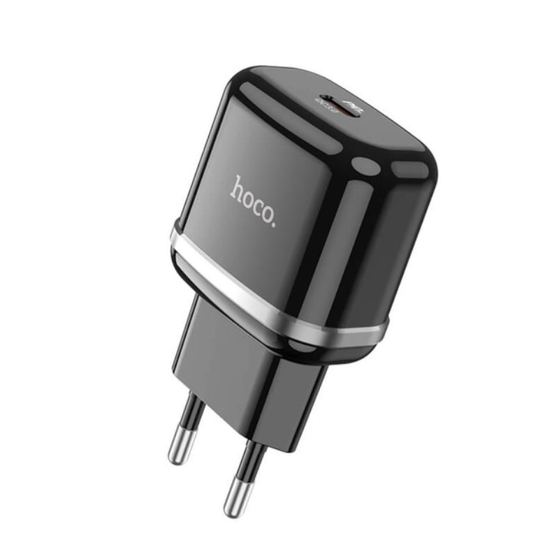 Зарядний пристрій один порт HOCO Victorious Type-C 20W 3A PD QC чорний (N24)