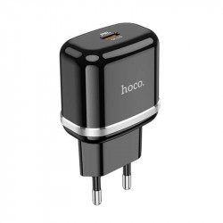 Зарядний пристрій один порт HOCO Victorious Type-C 20W 3A PD QC чорний (N24)