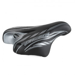 Сідло велосипедне Selle Monte Grappa Junior OK-GO чорно-сіре 200x145mm (SMG-09951)