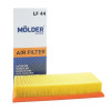 Повітряний фільтр панельний Molder VW/AUDI 1.6D/TD -91, AUDI 80 2.0 16V, 2.3E -96 (WA6166/LX54/C34109) LF44