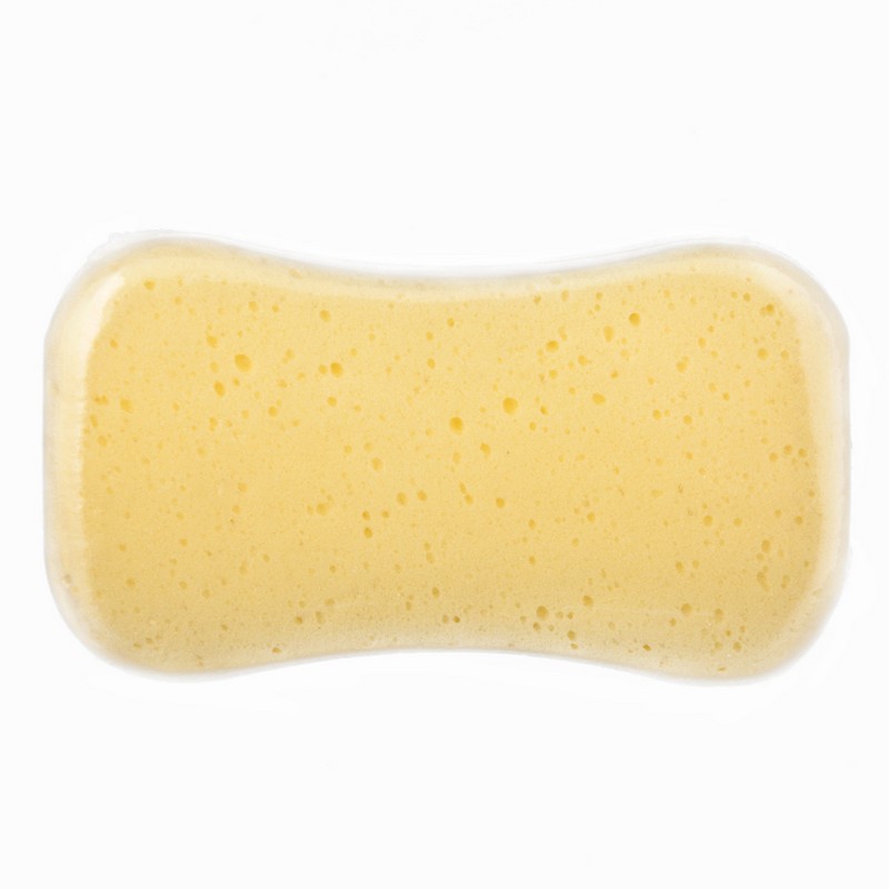 Губка для миття автомобіля з поролону 22x12x6см Carlife з великими порами жовта (CL-411)