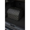 Органайзер в багажник автомобіля чорний штучна шкіра 1 відділення на липучці 40смХ30смХ30см (44649/black beige)