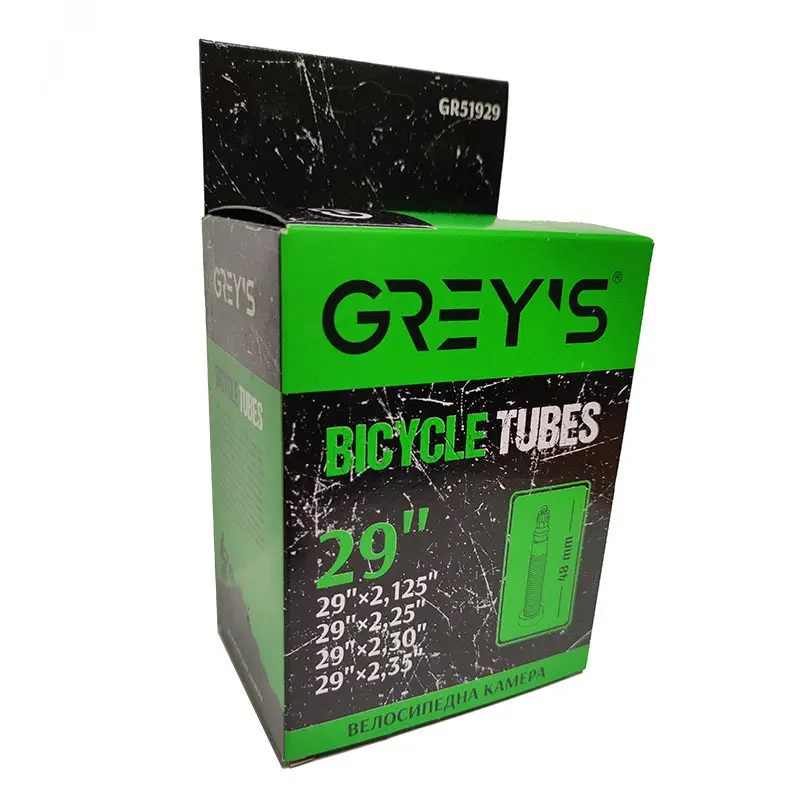 Велосипедна камера на велосипед гірський MTB 29 дюймів Greys ніпель FV 48mm бутил (GR51929)