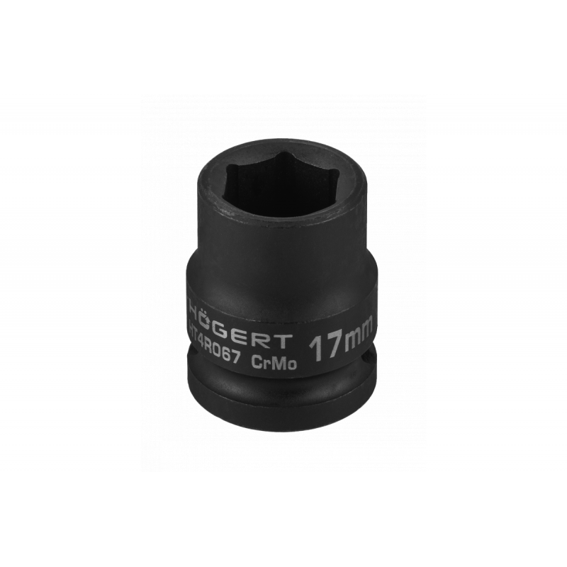 Головка торцева ударна шестигранна 1/2" 17 мм DIN 3121 CrMo Hogert (HT4R067)