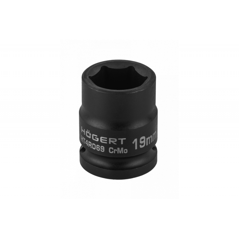 Головка торцева ударна шестигранна 1/2" 19 мм DIN 3121 CrMo Hogert (HT4R069)