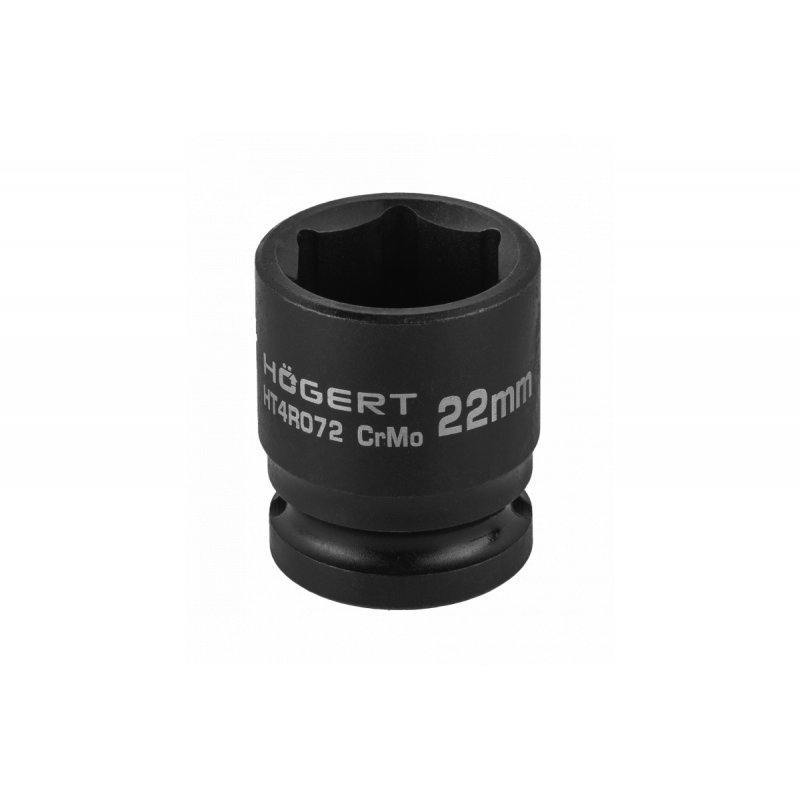 Головка торцева ударна шестигранна 1/2" 22 мм DIN 3121 CrMo Hogert (HT4R072)