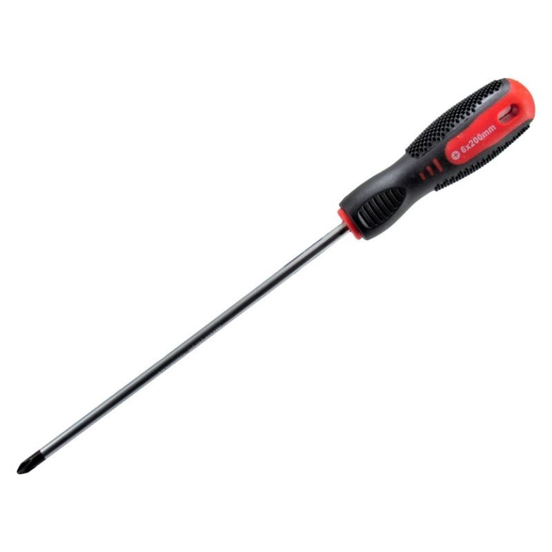 Отвертка крестовая Carlife PH2x200mm Cr-V 6150 (WR6220)