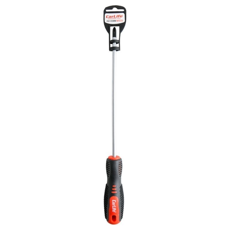 Отвертка крестовая Carlife PH2x200mm Cr-V 6150 (WR6220)