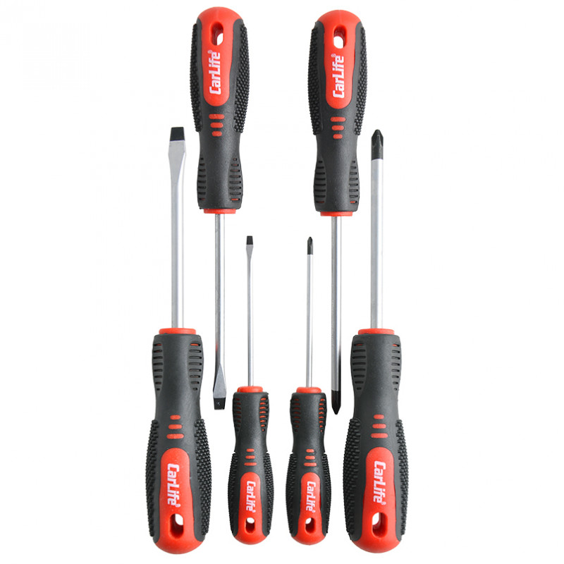 Набір викруток PH/SL Carlife CrV 6150 6 шт магнітний наконечник (WR6906)