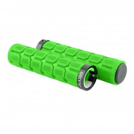 Гріпси на велосипед 13см Grey's з одностороннім замком і заглушками зелені 2шт (GR17320)