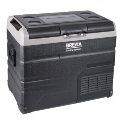 Автохолодильник компрессорный 50л BREVIA холодильник с автономной работой пластиковый 12/24В 220В Черный (22610)
