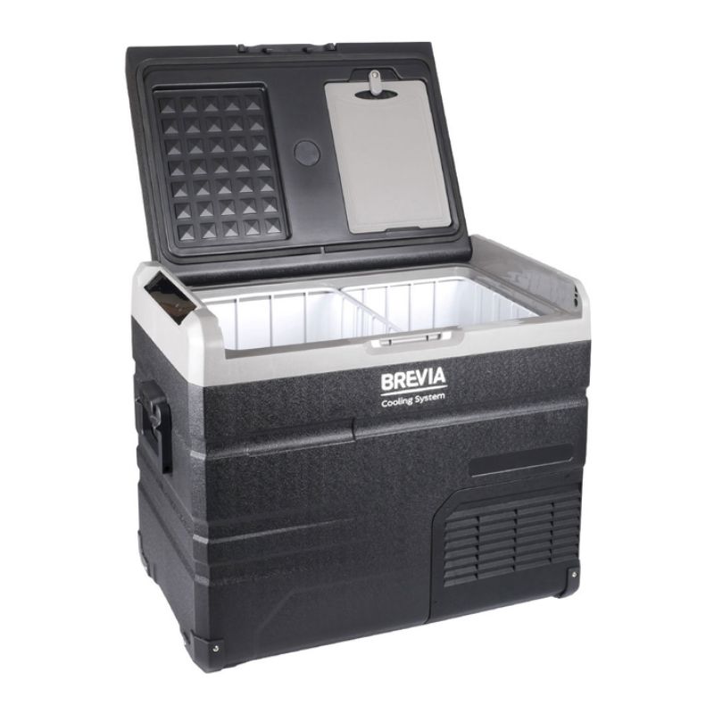 Автохолодильник компрессорный 50л BREVIA холодильник с автономной работой пластиковый 12/24В 220В Черный (22610)