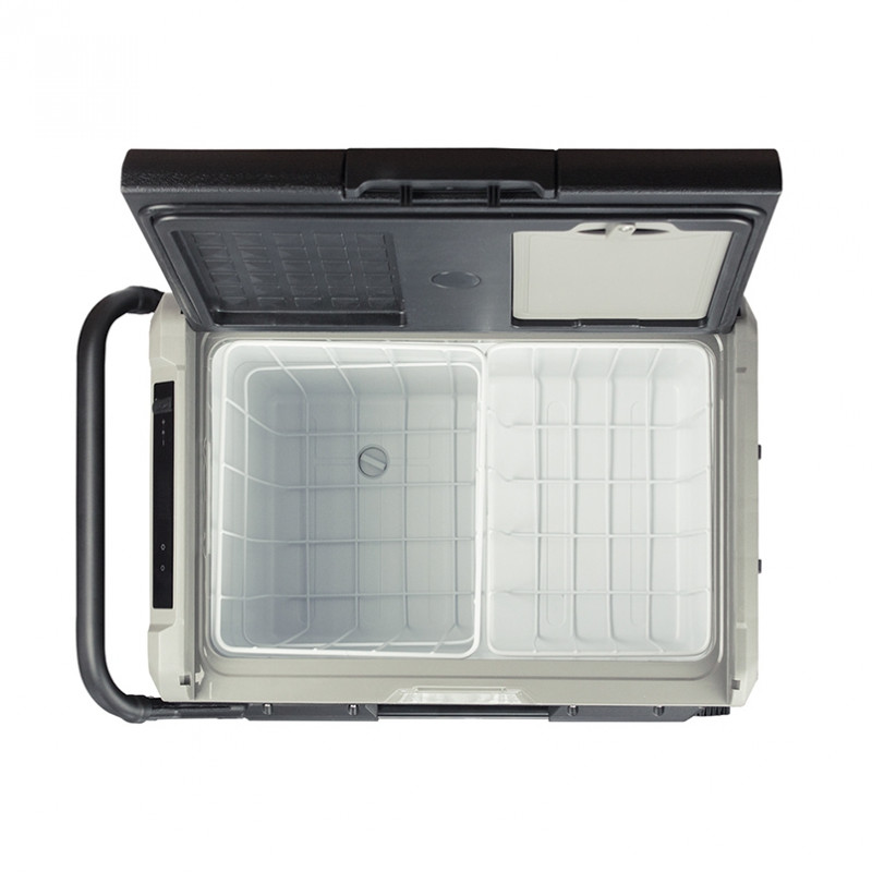 Портативный холодильник 50л BREVIA автохолодильник на колесах с автономной работой пластиковый 12/24В 220В (22630)