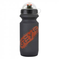 Фляга для велосипеда 600мл Grey's пластикова із захисним ковпачком чорна (GR15650)