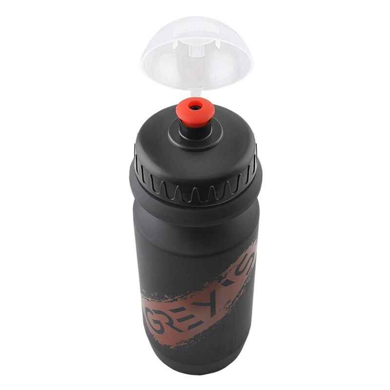 Фляга для велосипеда 600мл Grey's пластикова із захисним ковпачком чорна (GR15650)