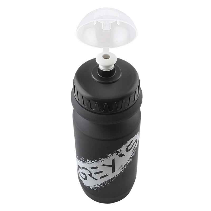Фляга для велосипеда 600мл Grey's пластикова із захисним ковпачком чорна (GR15660)