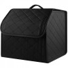 Органайзер в багажник автомобіля чорний штучна шкіра 1 відділення на липучці 34смХ30смХ30см (58183/black)