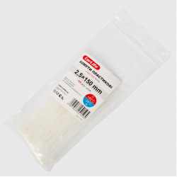 Хомути пластикові білі 2.5x150 CarLife (W2.5x150)