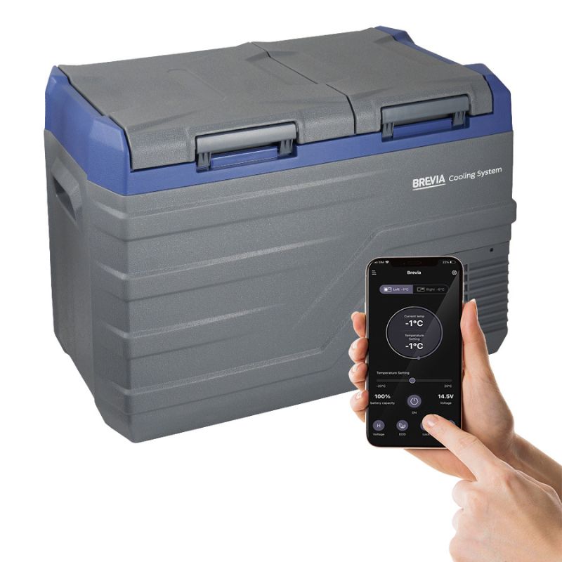 Автохолодильник компресорний 32л BREVIA двокамерний холодильник пластиковий 12/24В 220В (22950)