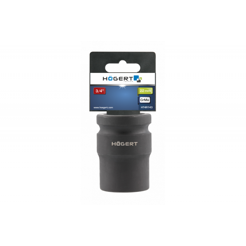 Головка ударна 3/4" Коротка 22 мм CrMo Hogert (HT4R143)