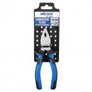 Плоскогубці комбіновані Molder 160мм Cr-V HRC 55-62 сатинове покриття двокомпонентна ручка (MT40016)