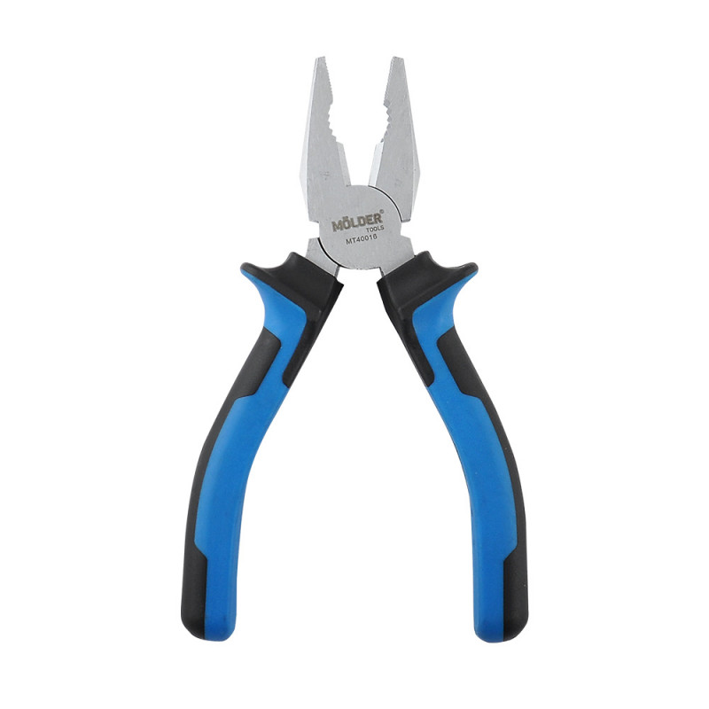 Плоскогубці комбіновані Molder 160мм Cr-V HRC 55-62 сатинове покриття двокомпонентна ручка (MT40016)