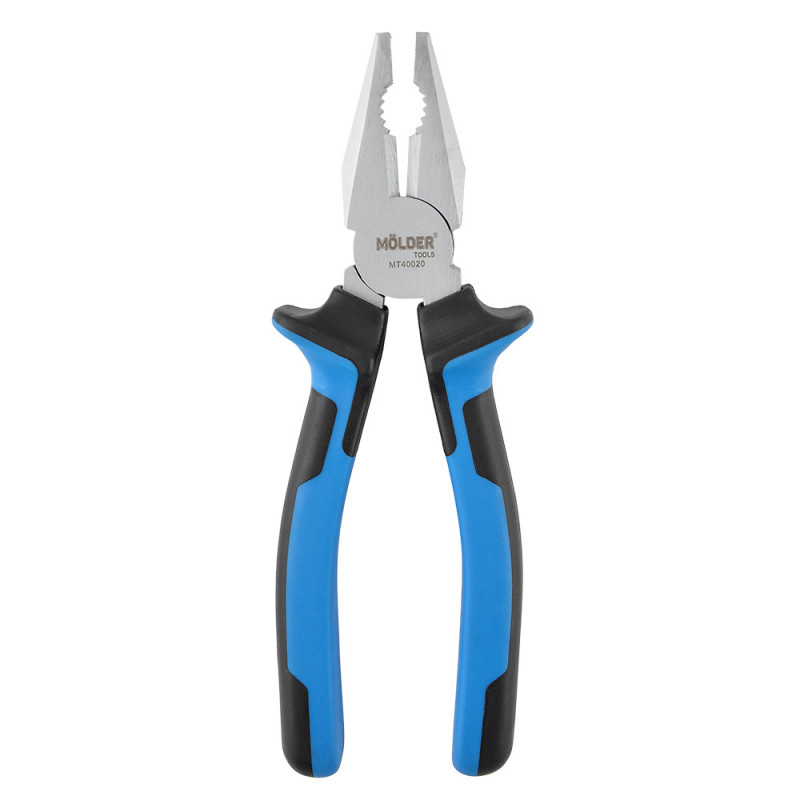 Плоскогубці комбіновані MOLDER 200мм Cr-V HRC 55-62 сатинове покриття двокомпонентна ручка (MT40020)