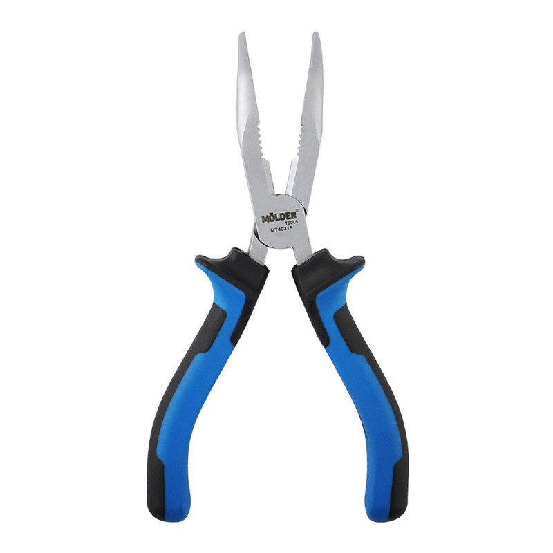 Довгогубці вигнуті 180мм Molder Cr-V HRC 55-62 сатинове покриття двокомп. ручка (MT40318)