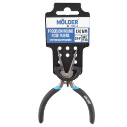 Круглогубці прецизійні Molder 120мм Cr-V HRC 55-60 поліровані олеостійкі прогинна ручка (MT41512)