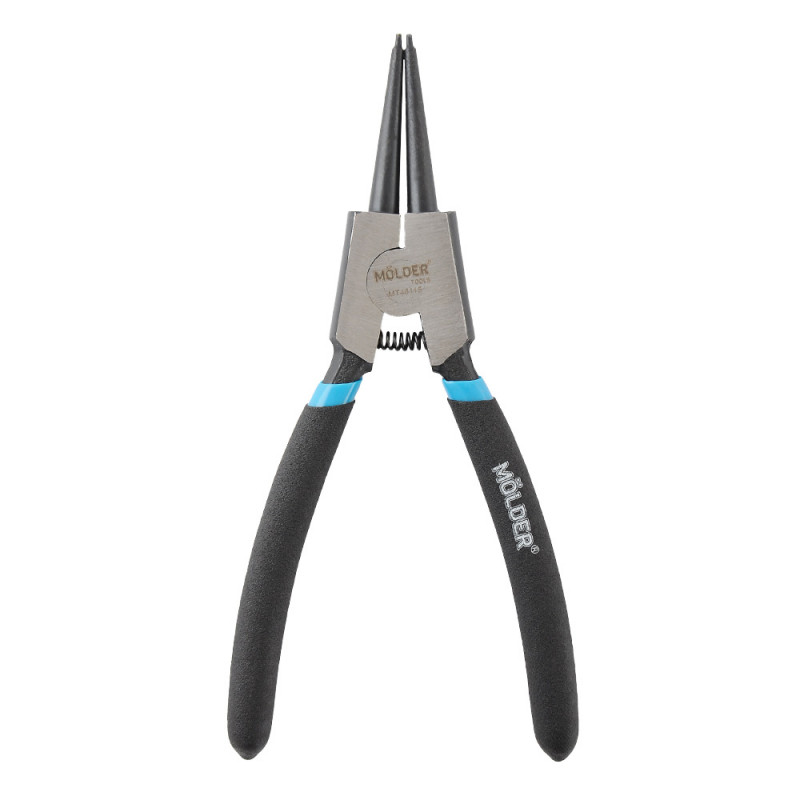 Кліщі для зовнішніх стопорних кілець, прямі MOLDER 150мм, Cr-V, HRC 55-60, поліровані (MT46115)