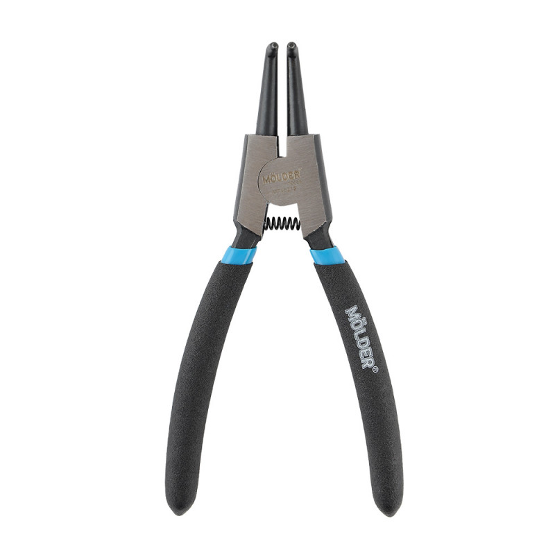 Кліщі для зовнішніх стопорних кілець, вигнуті MOLDER 150мм, Cr-V, HRC 55-60, поліровані (MT46215)