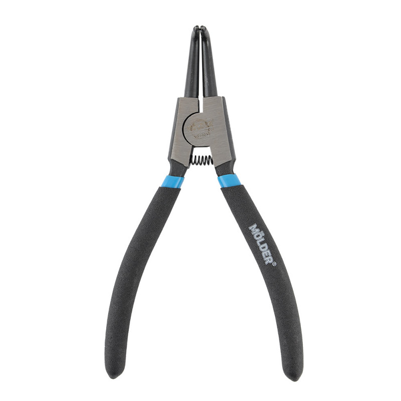 Кліщі для зовнішніх стопорних кілець, вигнуті Molder 180мм, Cr-V, HRC 55-60, поліровані (MT46218)