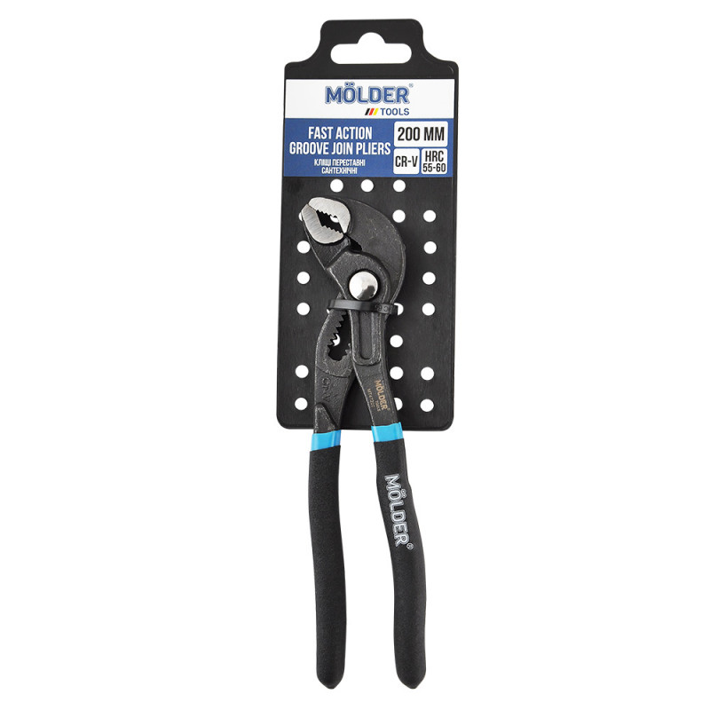 Кліщі переставні сантехнічні 200мм Cr-V Molder (MT47220)