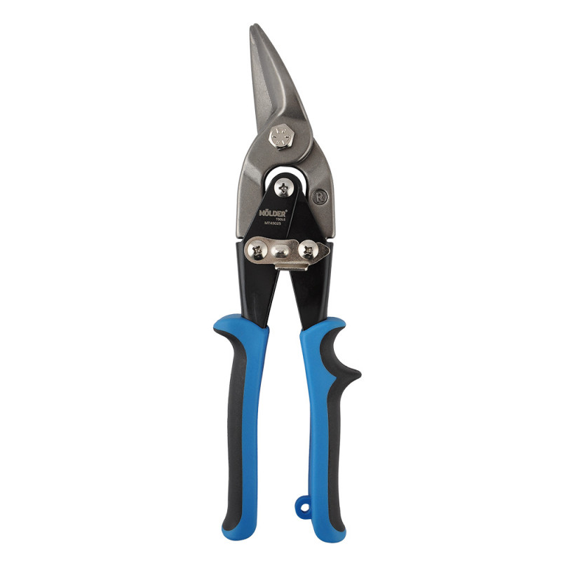 Ножиці по металу праві Molder 250мм 60Cr-V HRC 58-65 поліровані двокомпонентні (MT49025)