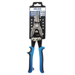 Ножиці по металу прямі Molder 250мм 60Cr-V HRC 58-65 поліровані двокомпонентні (MT49225)