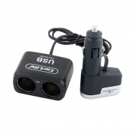 Розгалужувач прикурювача 2в 1USB CarLife (CS303)