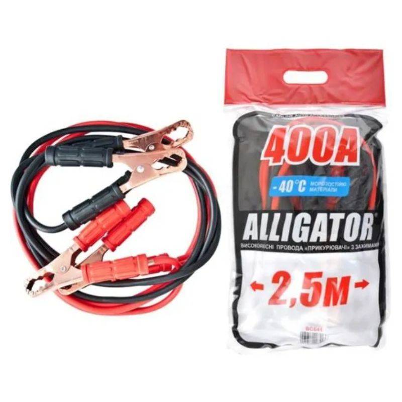 Пусковые провода 400A 2,5м Alligator в пакете (BC641)