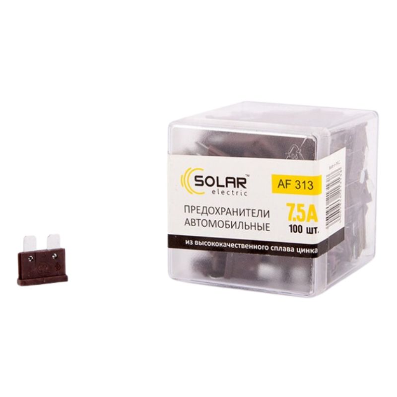 Запобіжники 7.5А Solar стандарт 100 штук (AF313)