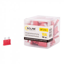 Запобіжники 10А Solar стандарт 100 штук (AF314)