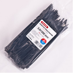 Хомути пластикові чорні 3.6x200 CarLife (BL3.6x200)