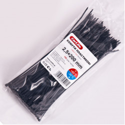 Хомути пластикові чорні 2.5x200 CarLife (BL2.5x200)