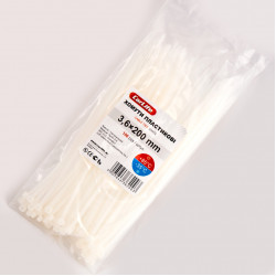 Хомути пластикові білі 3.6x200 CarLife (W3.6x200)